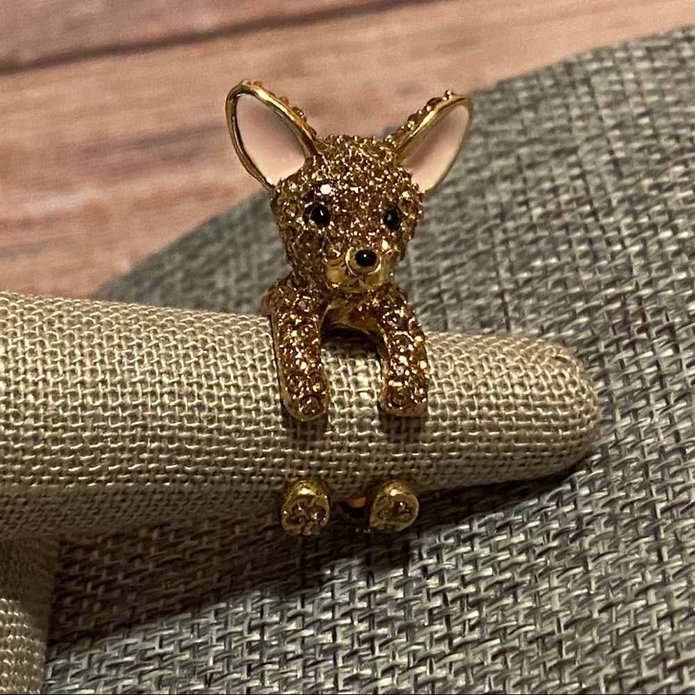 Kate Spade HAUTE STUFF Chihuahua Statement Ring - Picture 1 of 9